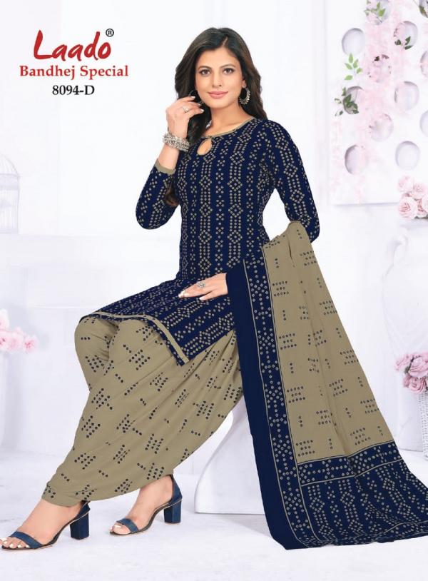 Laado Bandhani 8094 Cotton Patiyala Designer Dress Material